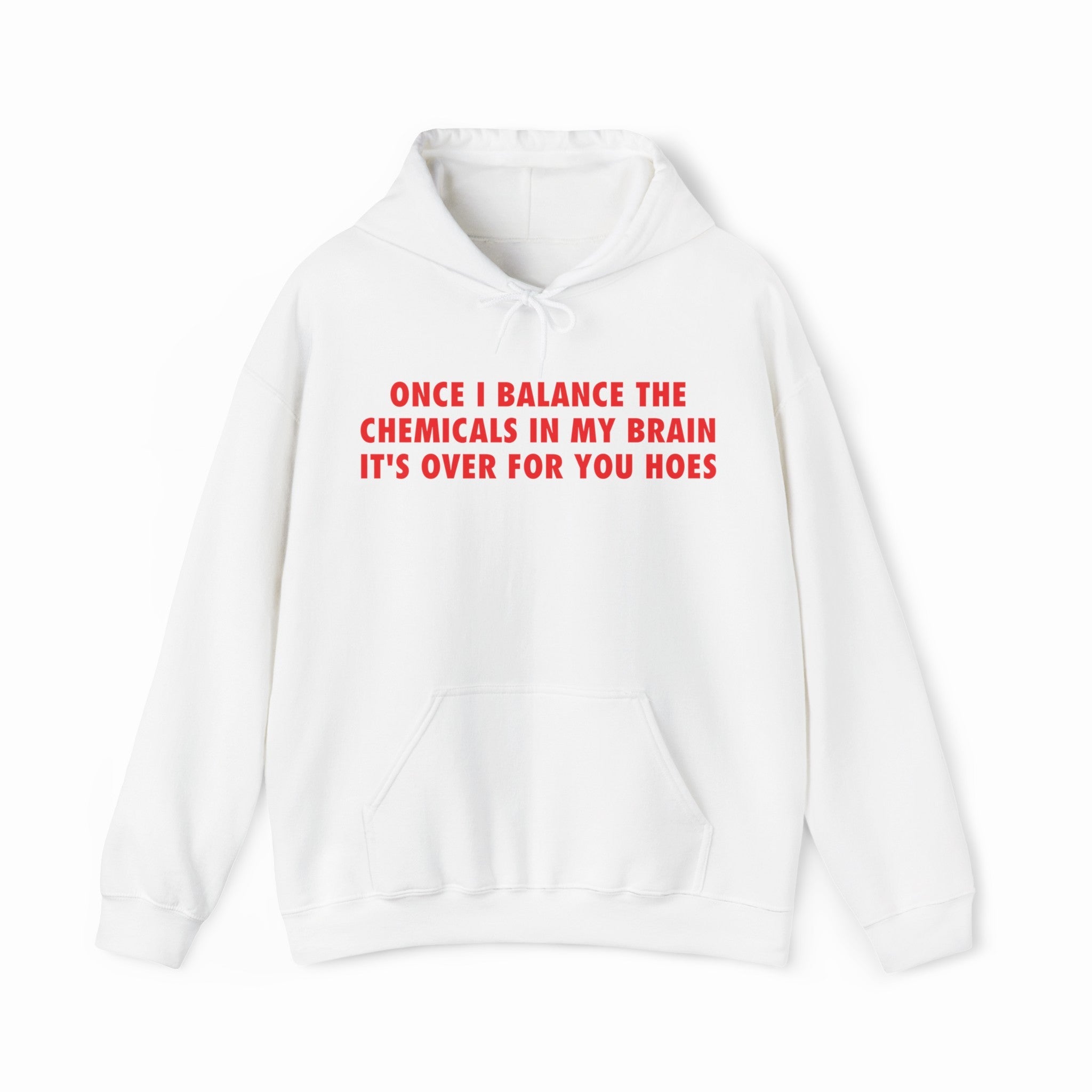 Once I Balance The Chemicals In My Brain It's Over For You Hoes Hoodie