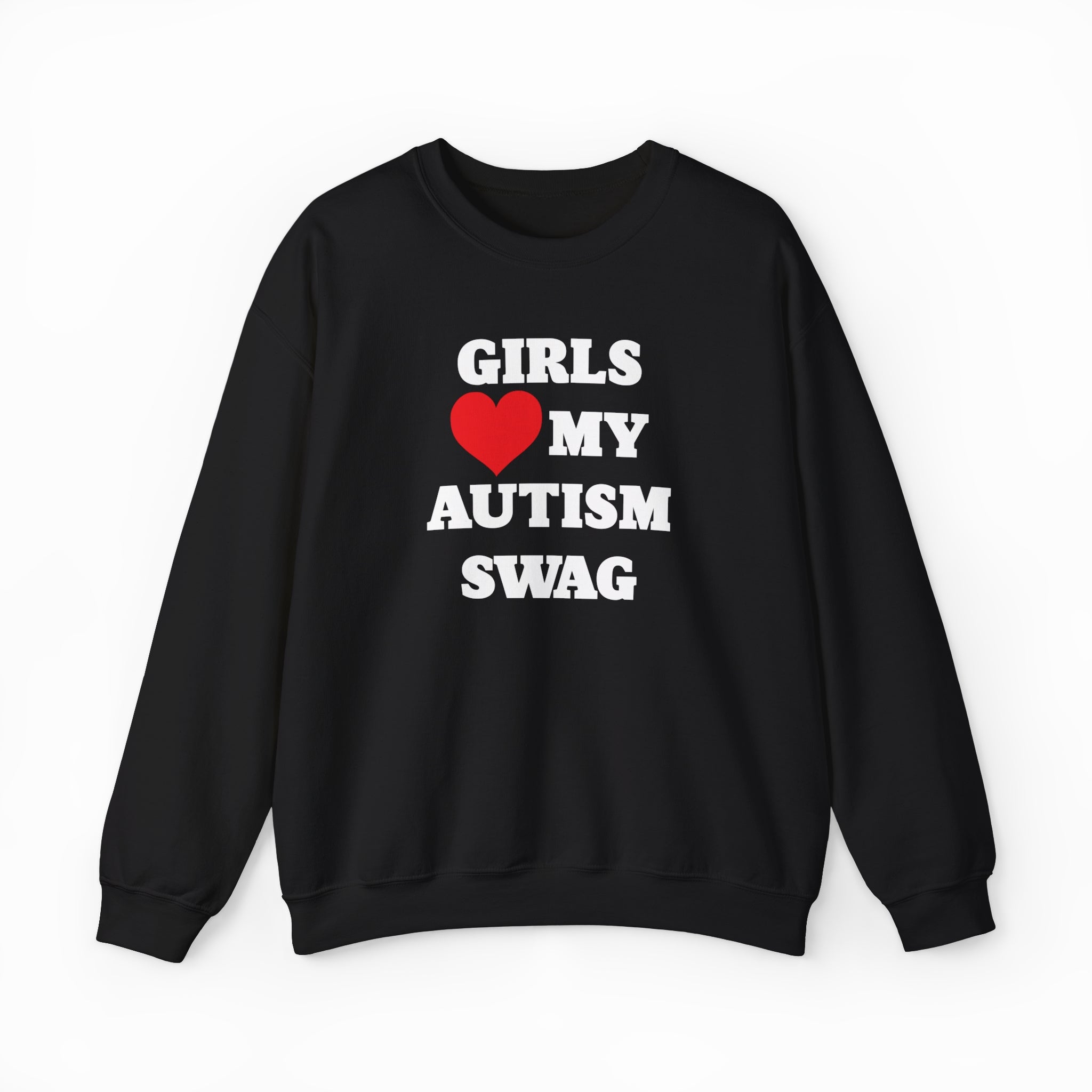 Girls Heart My Autism Swag Crewneck