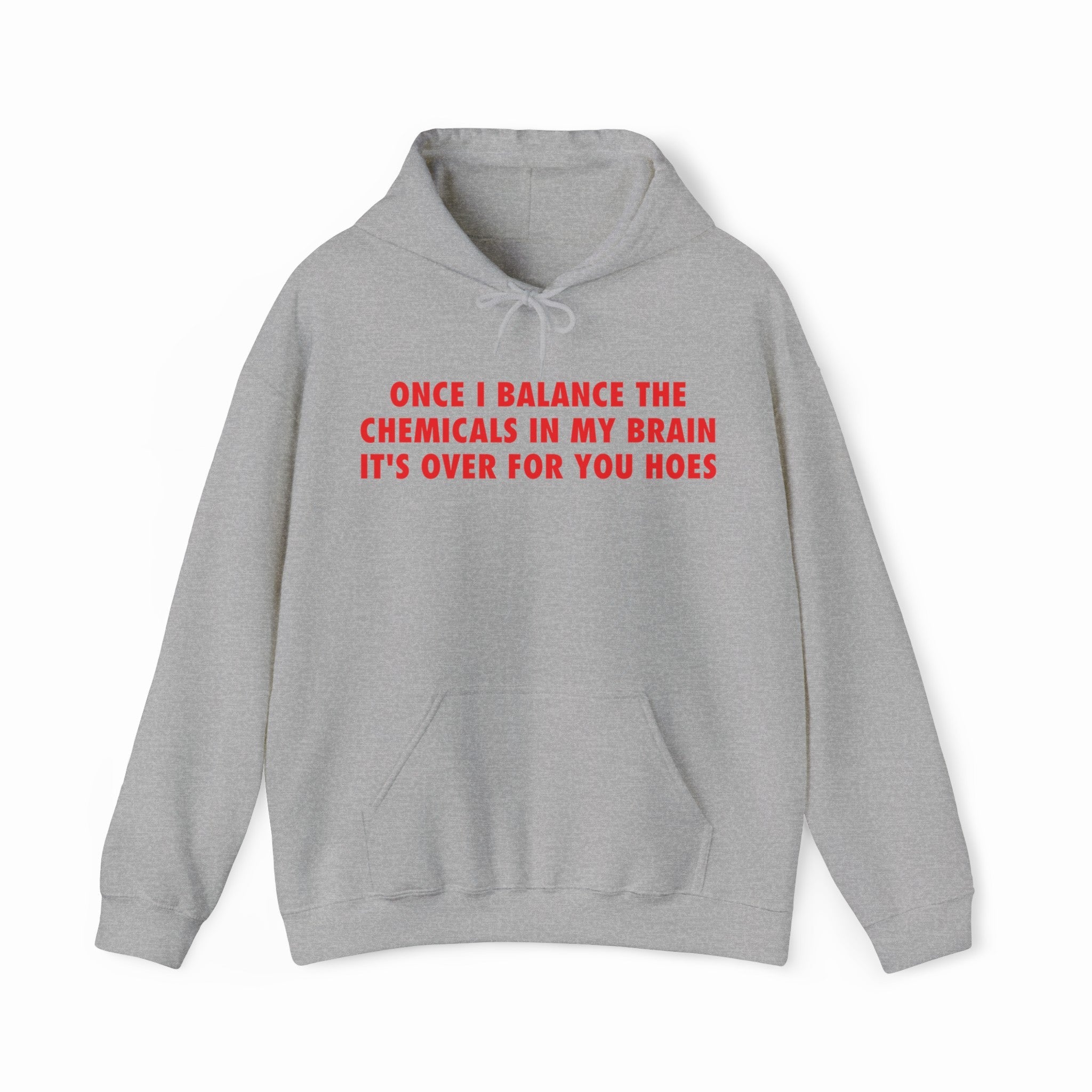 Once I Balance The Chemicals In My Brain It's Over For You Hoes Hoodie
