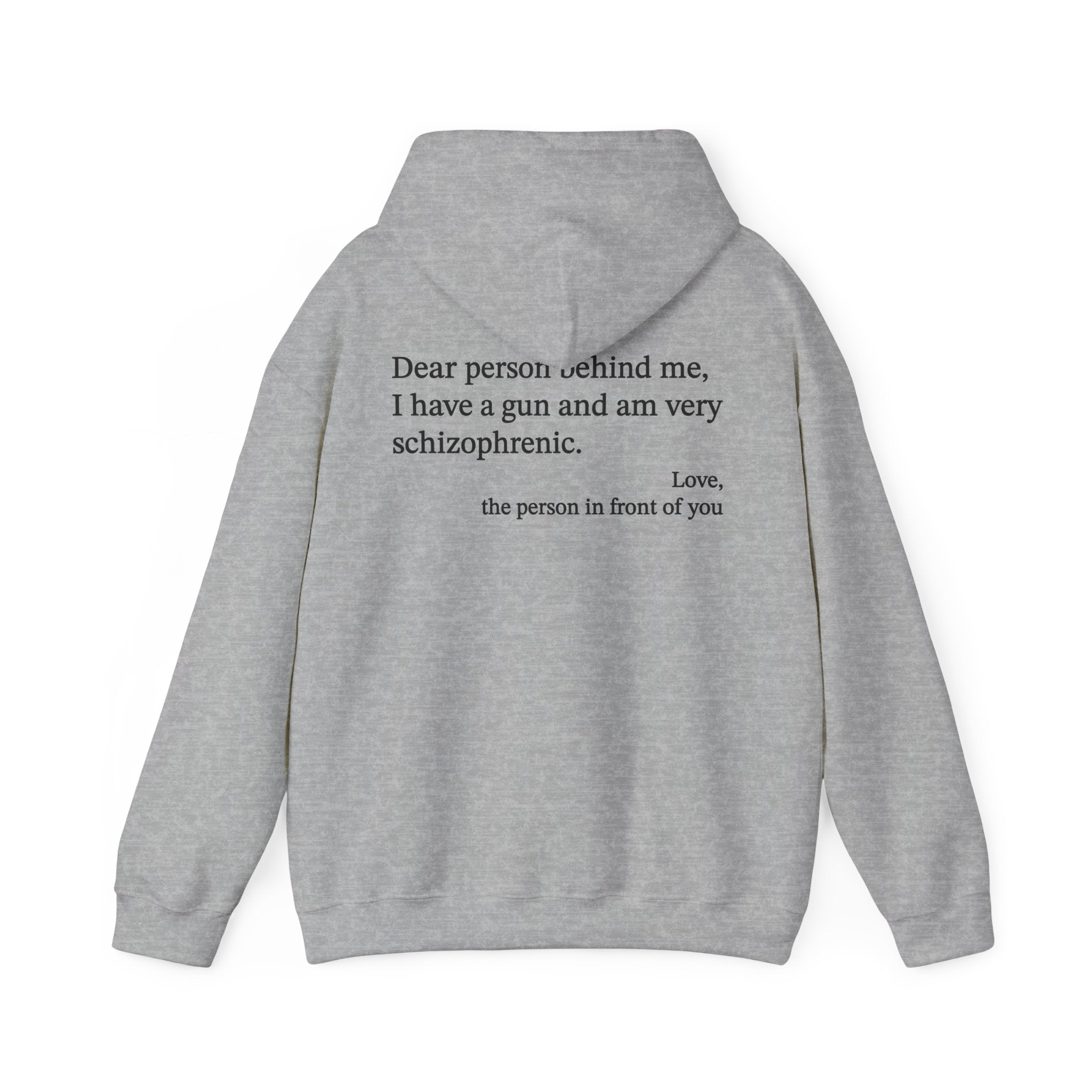 Dear Person Behind Me Schizophrenic Hoodie