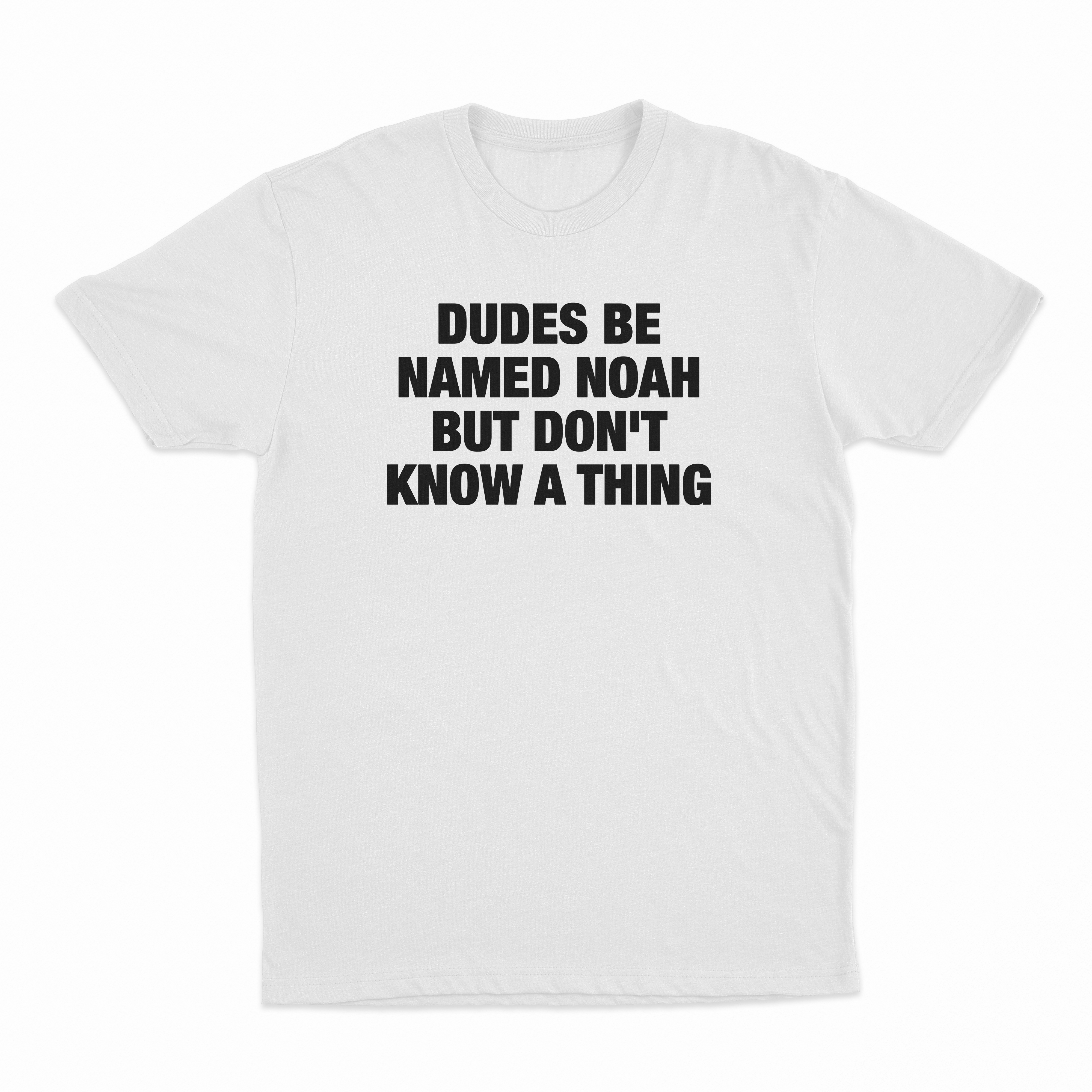 Dudes Be Named Noah But Don't Know A Thing T-Shirt