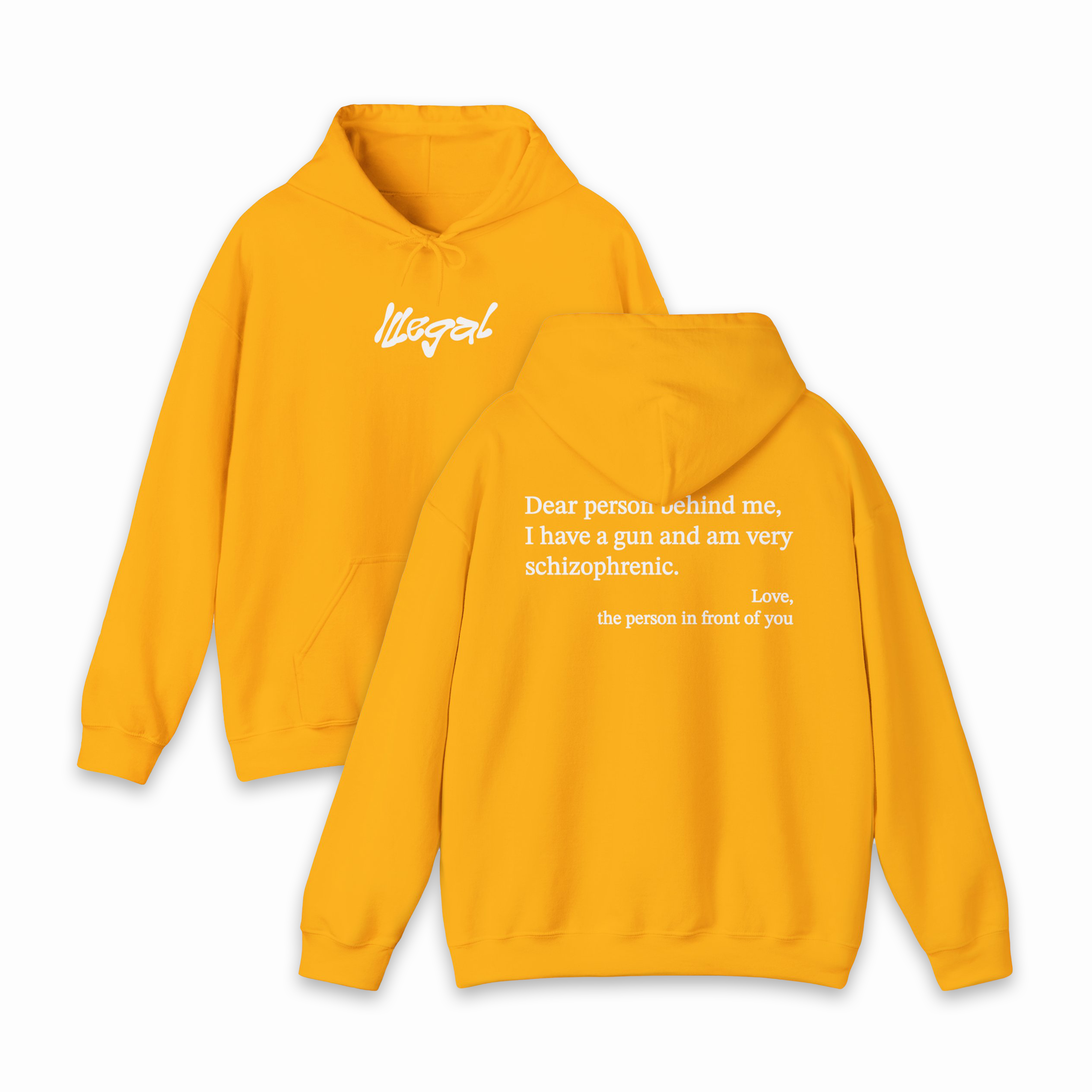 Dear Person Behind Me Schizophrenic Hoodie